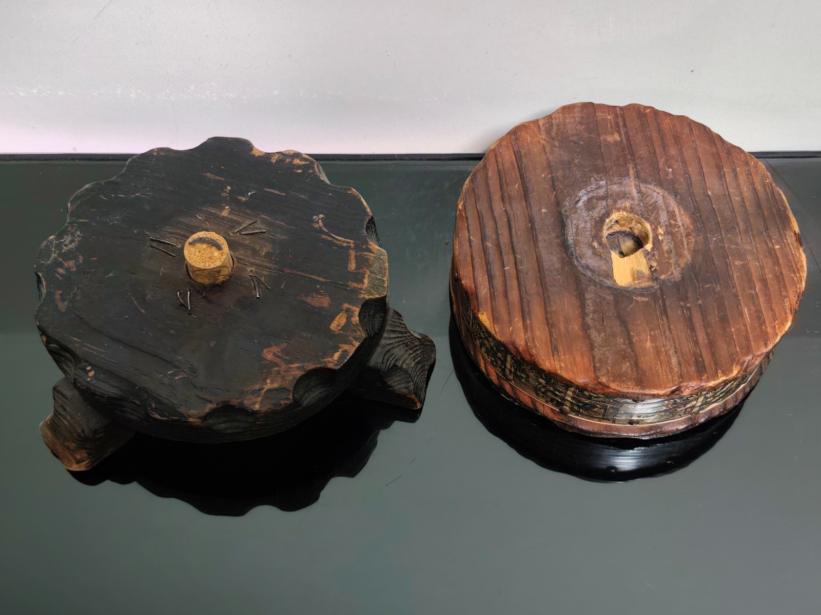 Mid Century Ashtray Bowl Wood Carved With 17th Century Design Probably Spain - Image 10