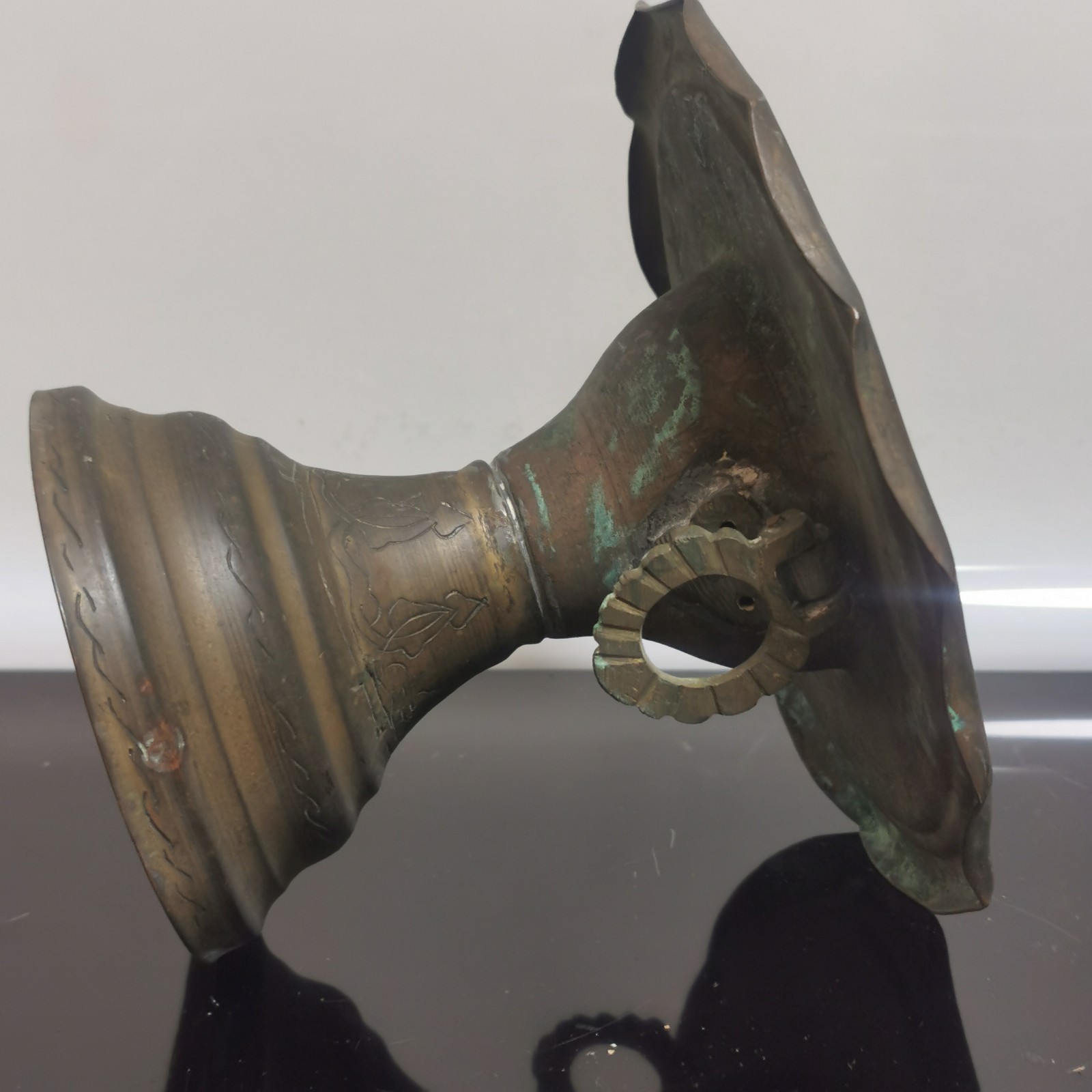 Old Antique Arabic Middle Eastern Brass Brazier Incense Burner - Image 7