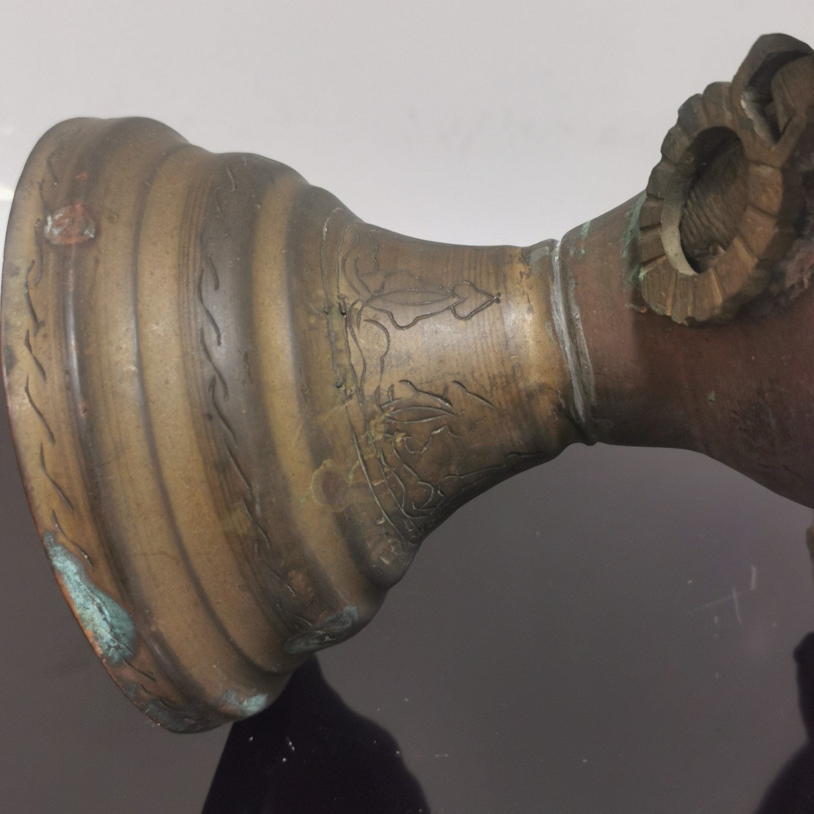 Old Antique Arabic Middle Eastern Brass Brazier Incense Burner - Image 9