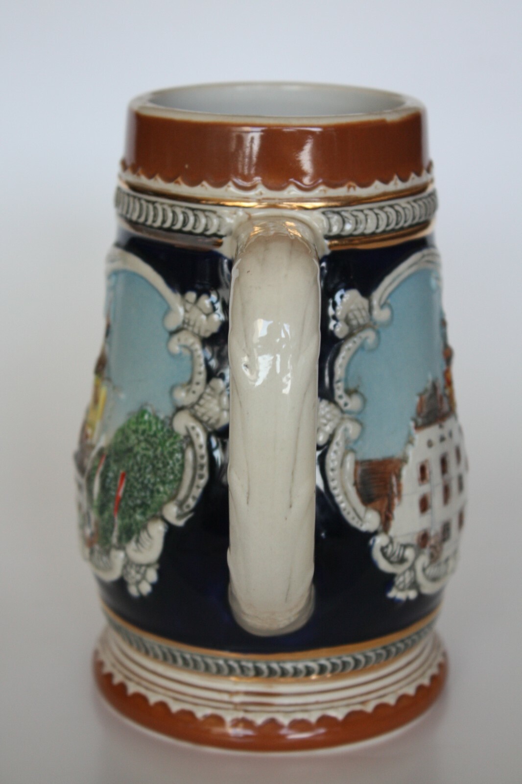 Original BURGER Germany Handmade Hand Painted Beer Stein Glass Cup Innsbruck 7" - Image 9