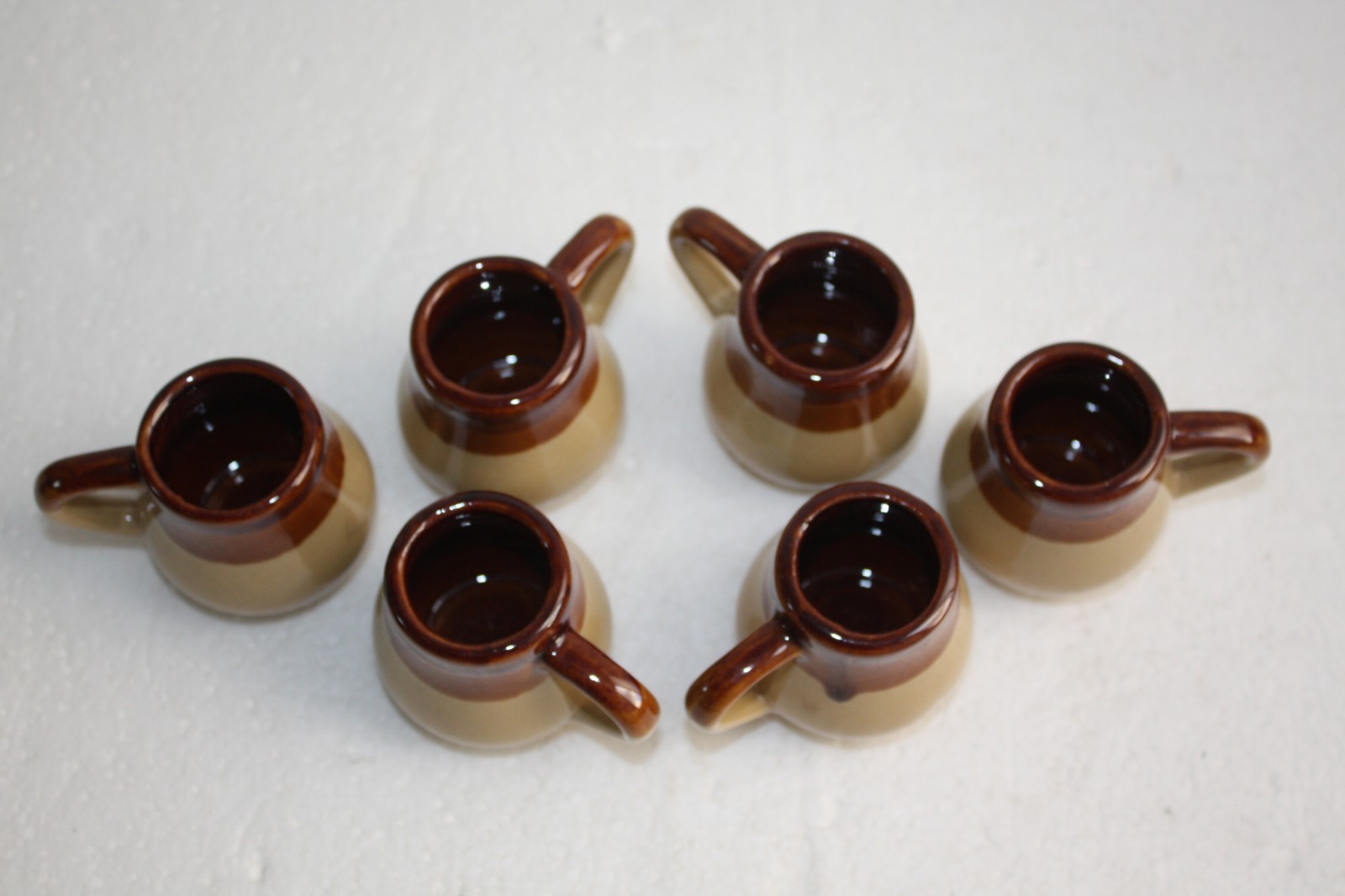 Vintage Set of 6 Ceramic Stoneware Glazed Coffee Mugs Cups Home Decor Collector - Image 3