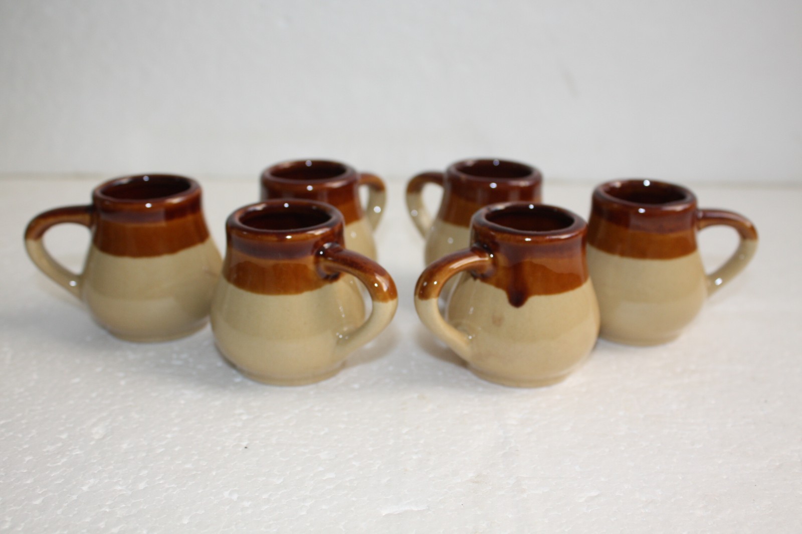 Vintage Set of 6 Ceramic Stoneware Glazed Coffee Mugs Cups Home Decor Collector - Image 8
