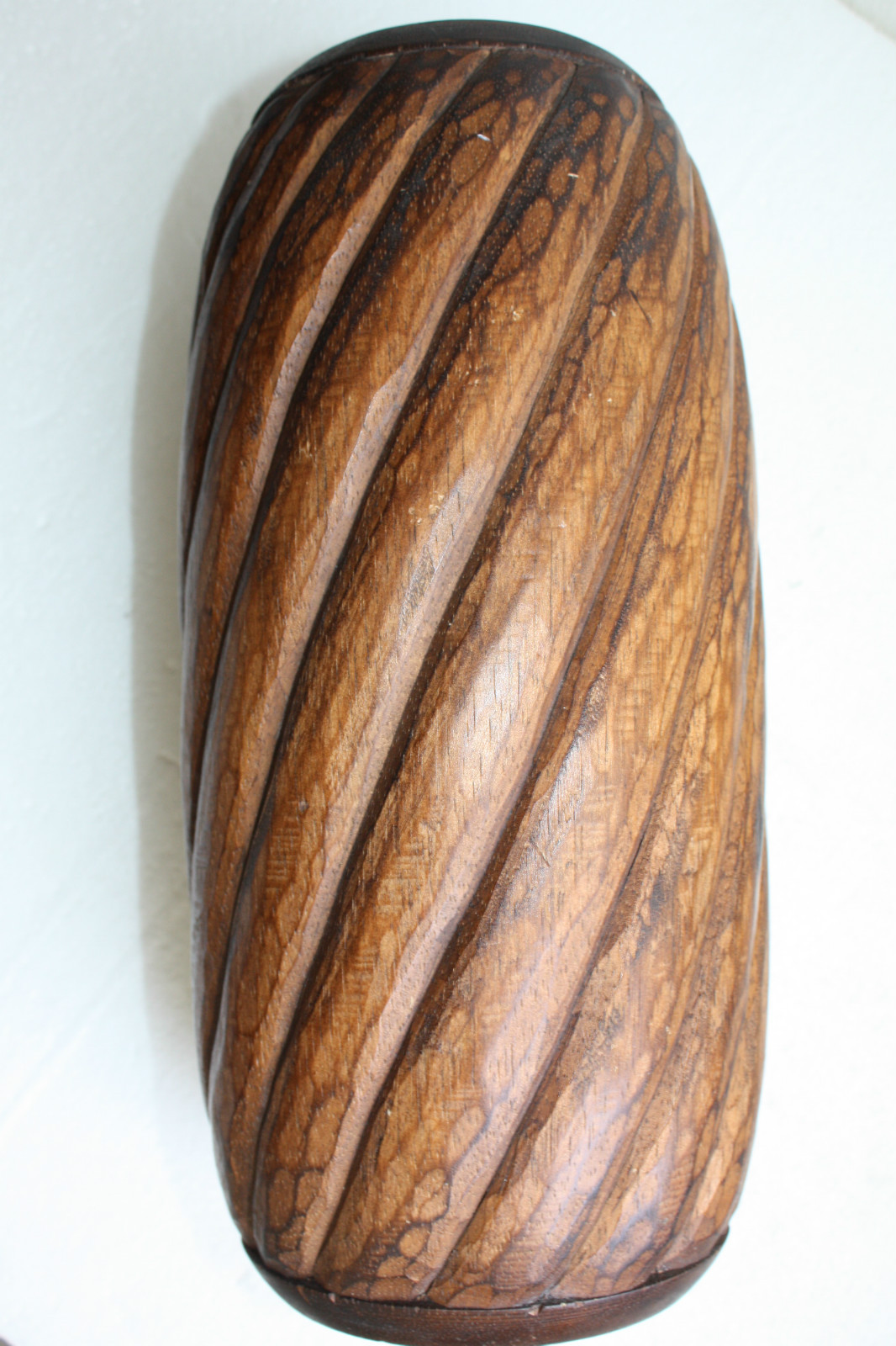 Antique Wooden Hand Carved Decorative Walnut Urn Planter Pot Vase Rustic 14" - Image 9