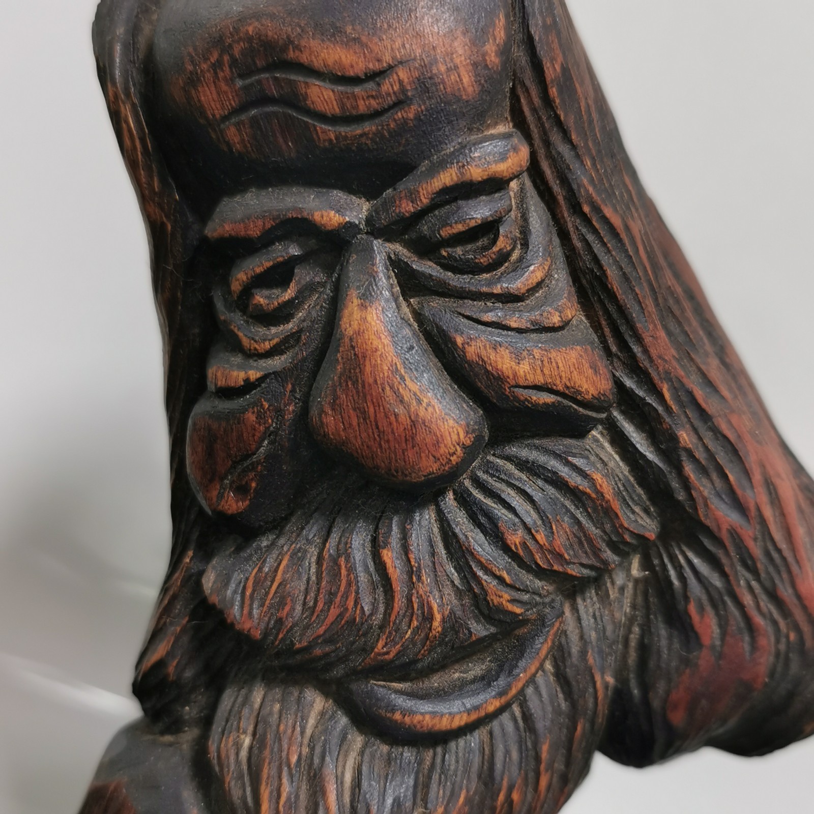 Gavril Turuta Wood Carved Tree Spirit Sculpture Hobbit Wizard Log Knot Folk Art