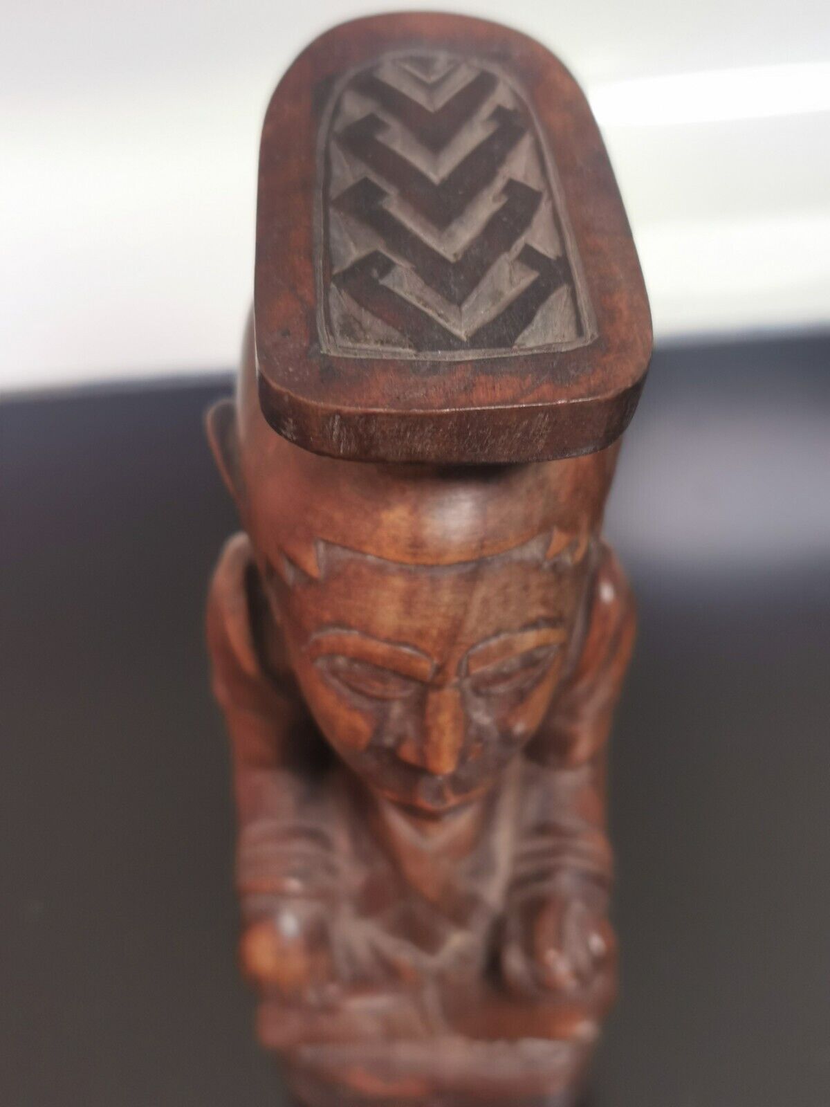 Ndop Wooden King Shyaam aMbul aNgoong Democratic Republic of Congo Zaire Signed - Image 6