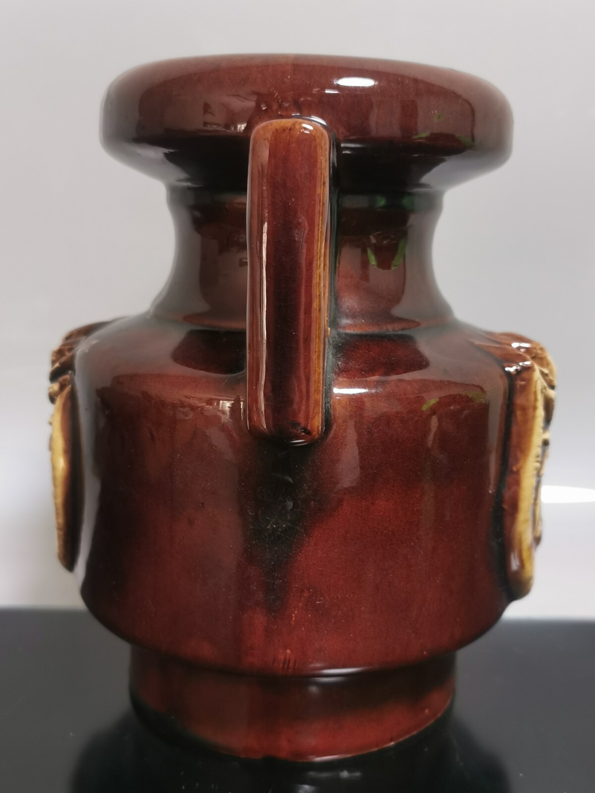 Old Vintage Israel Ceramic Art Vase Hand Made and Glazed Rare 60's - Image 5