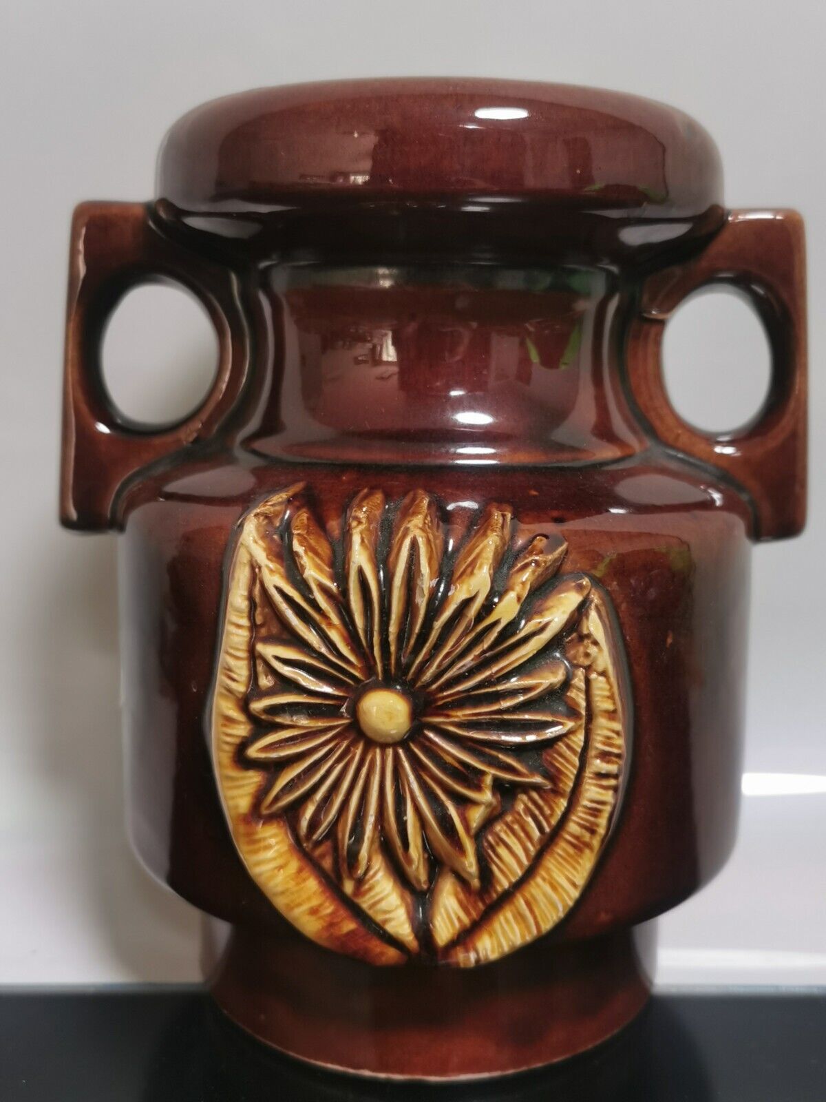 Old Vintage Israel Ceramic Art Vase Hand Made and Glazed Rare 60's - Image 6