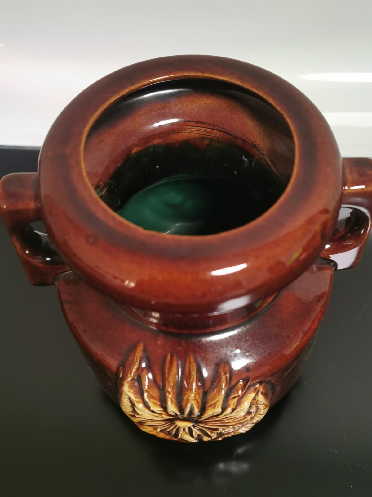 Old Vintage Israel Ceramic Art Vase Hand Made and Glazed Rare 60's - Image 7