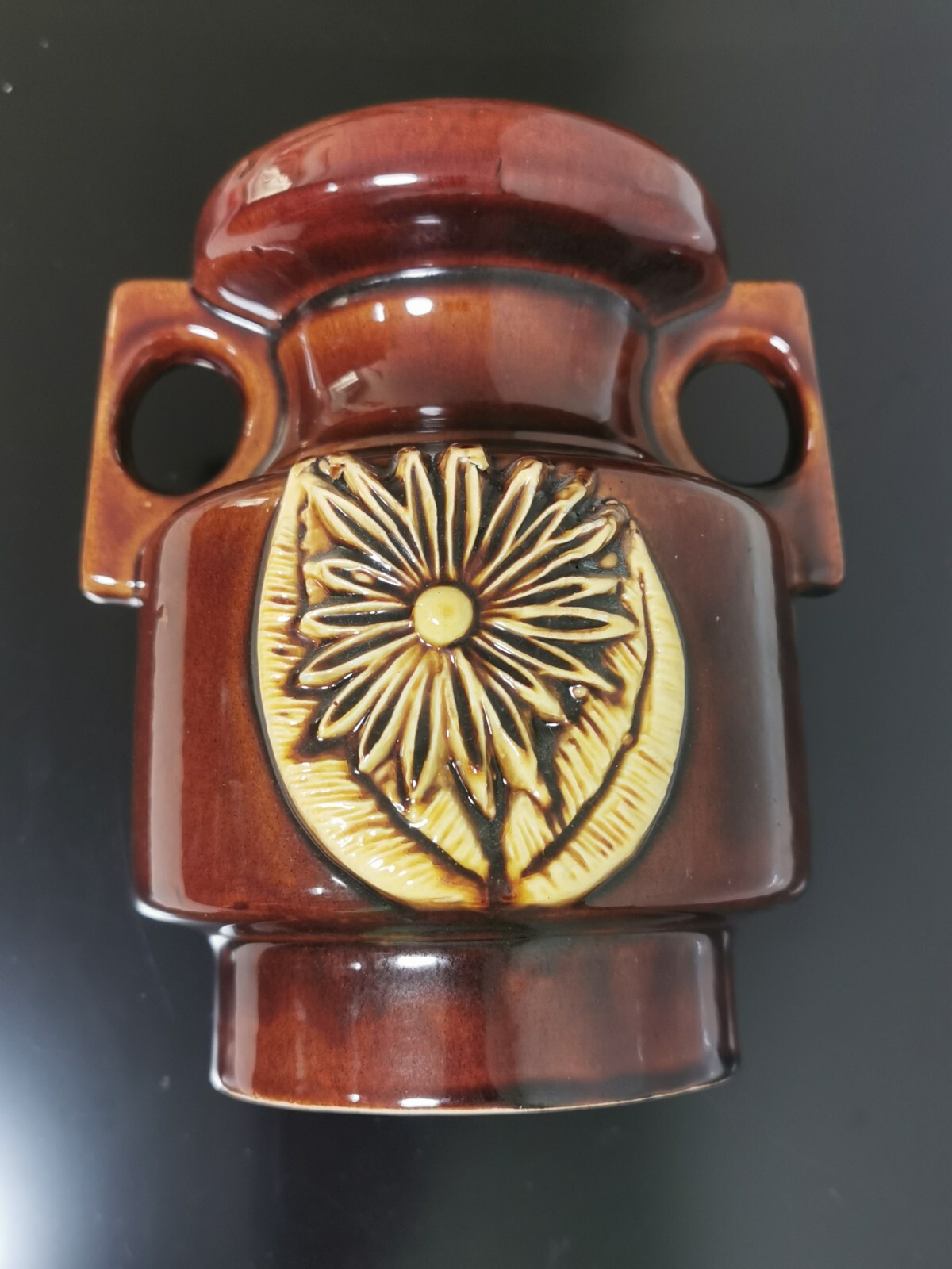Old Vintage Israel Ceramic Art Vase Hand Made and Glazed Rare 60's - Image 10