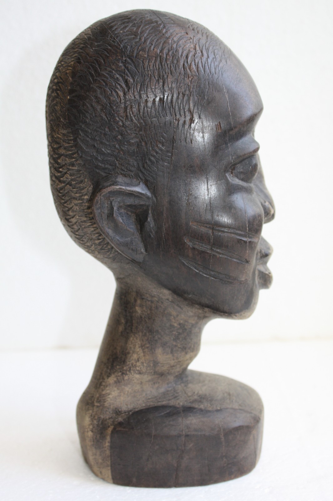 Head Wood Hand Made Carved Vintage Collectible Home Decoration Wooden Rare Ebony - Image 24