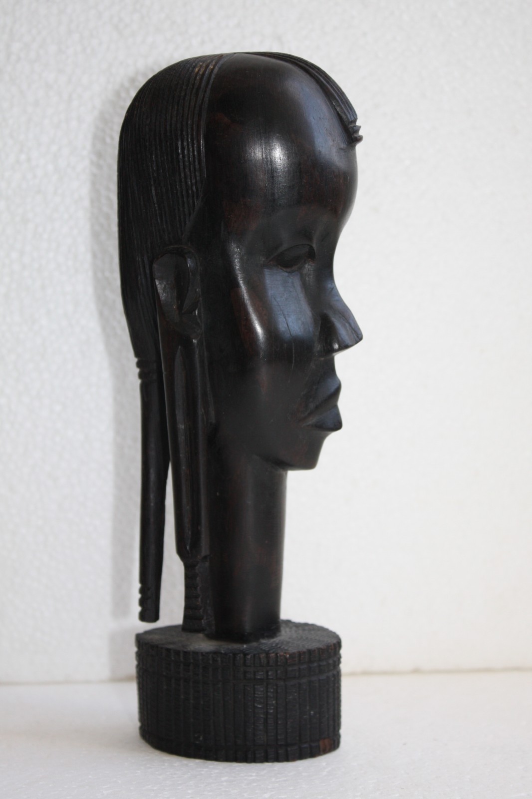 Head Wood Hand Made Carved Vintage Collectible Home Decoration Wooden Rare Ebony - Image 20