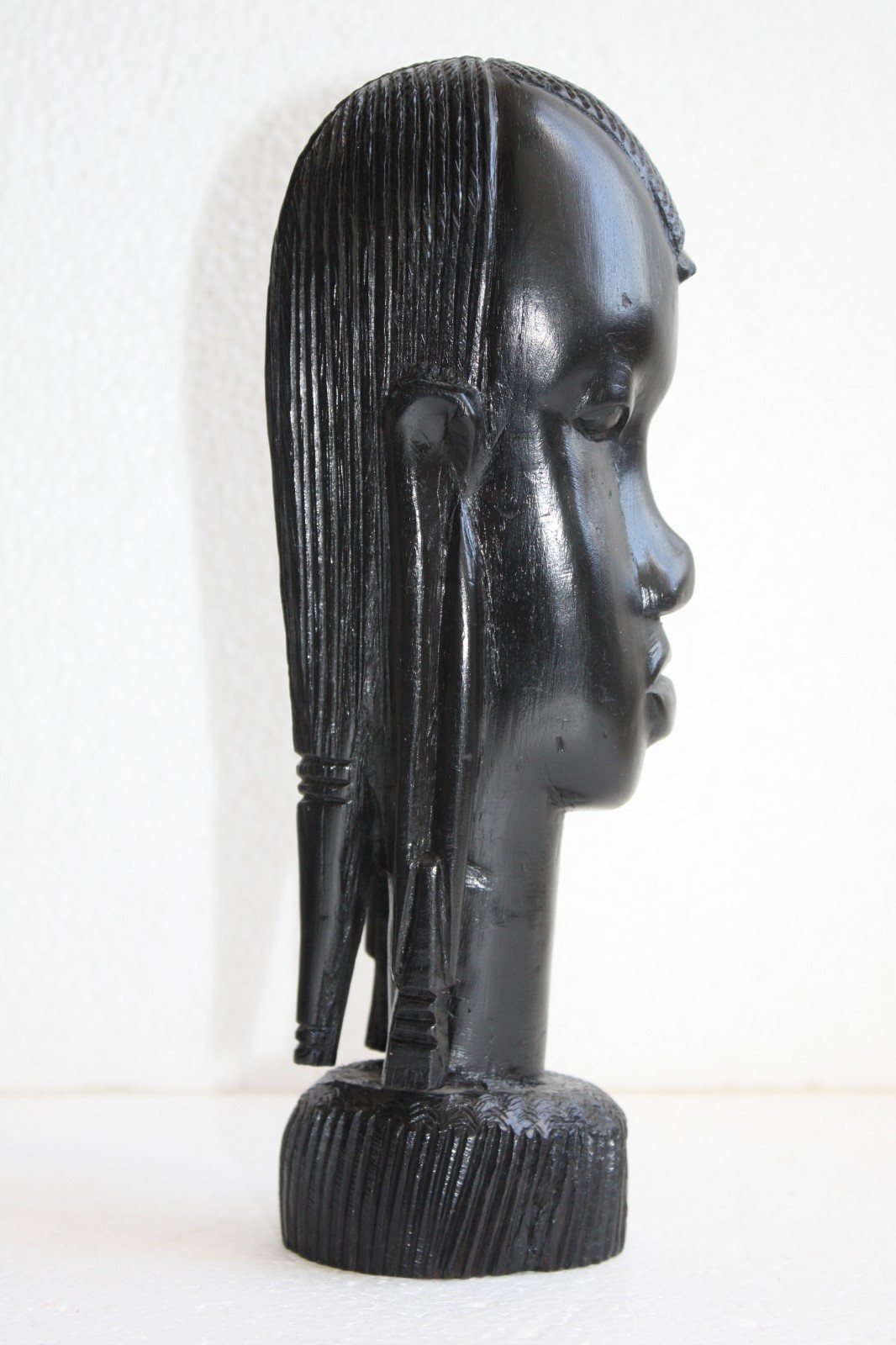 Head Wood Hand Made Carved Vintage Collectible Home Decoration Wooden Rare Ebony - Image 22
