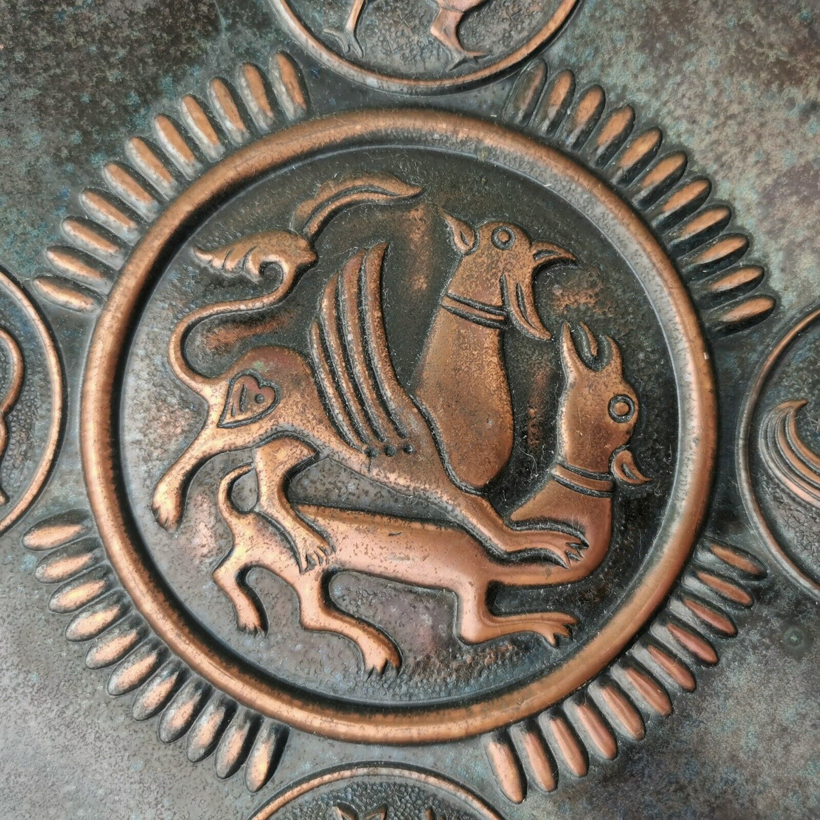 Vintage 70 Copper Wall Tray Plaque Dmitrievsky Cathedral in Vladimir Soviet USSR - Image 4
