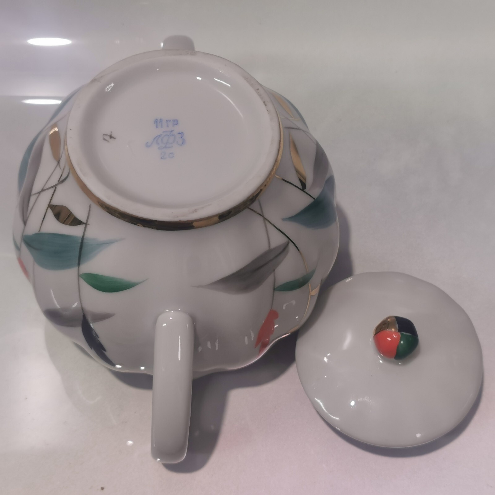 Vintage LFZ Lomonosov Imperial Porcelain Sugar Bowl USSR 24k Gold - Image 4