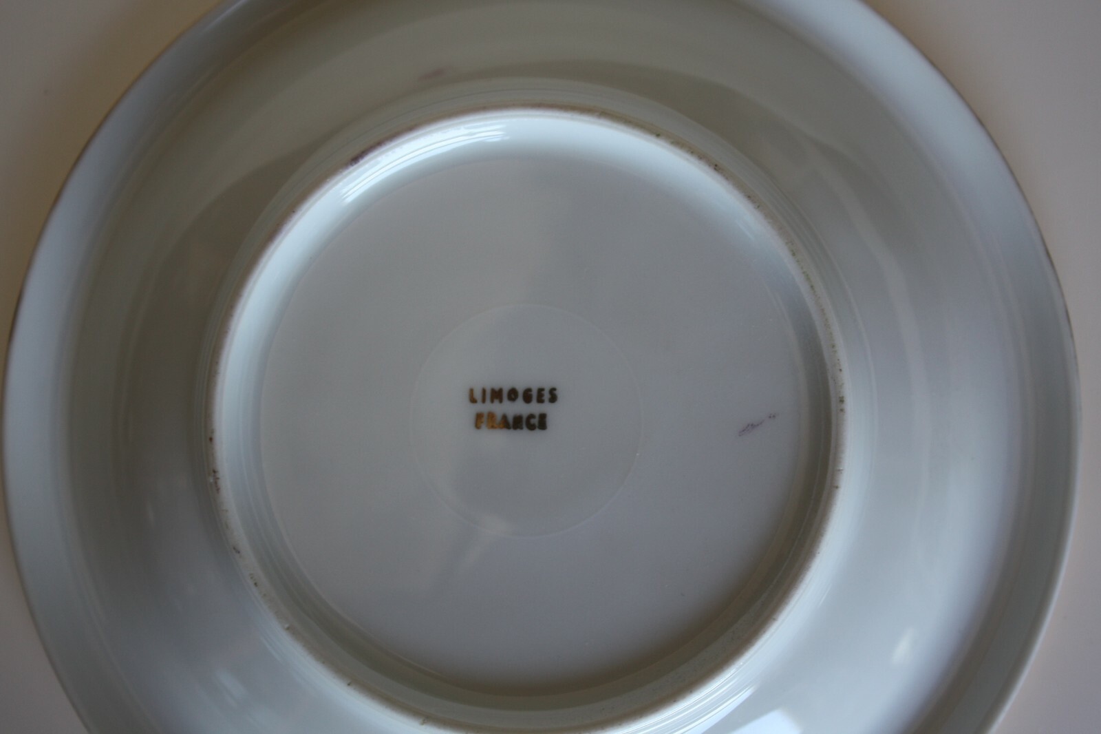 Limoges France Plate Dish Bowl with Gold Rim French Fragonard Couple Scene 7" - Image 8