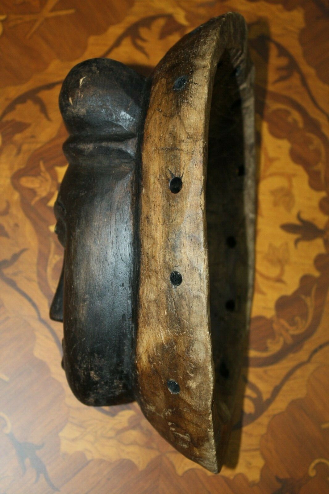 Old Antique Fine Wooden Punu Mukudj Okuyi African Mask Tribal Art Ceremonial 11" - Image 6