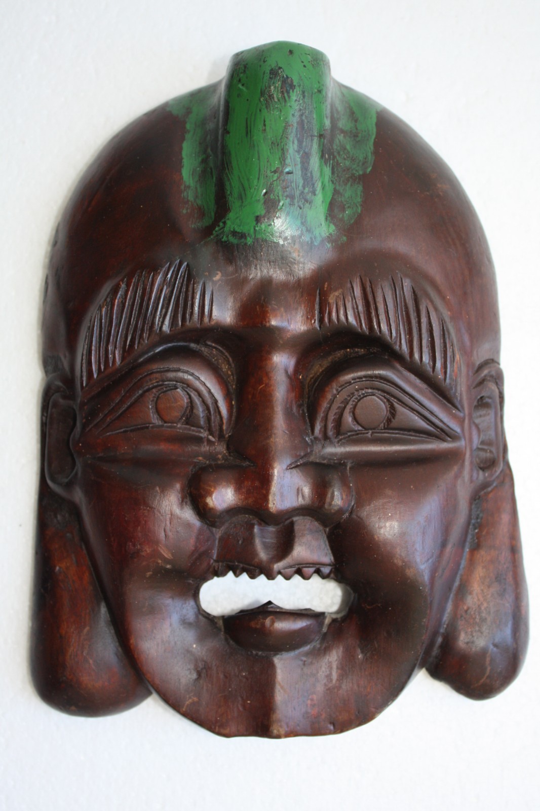 Mask Wood Hand Made Carved Vintage Collectible Home Decoration Wooden Rare Super - Image 7