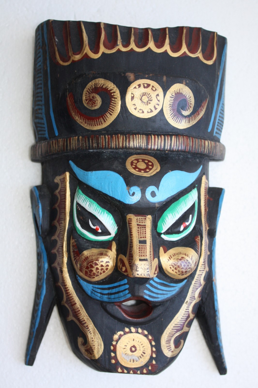 Mask Wood Hand Made Carved Vintage Collectible Home Decoration Wooden Rare Super - Image 10